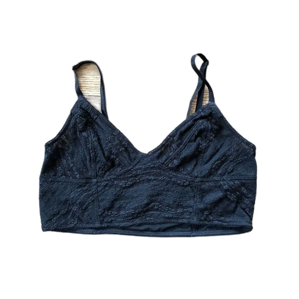 Intimately Free People Black Lace Bra Tank Top Shirt  Women's Size Medium